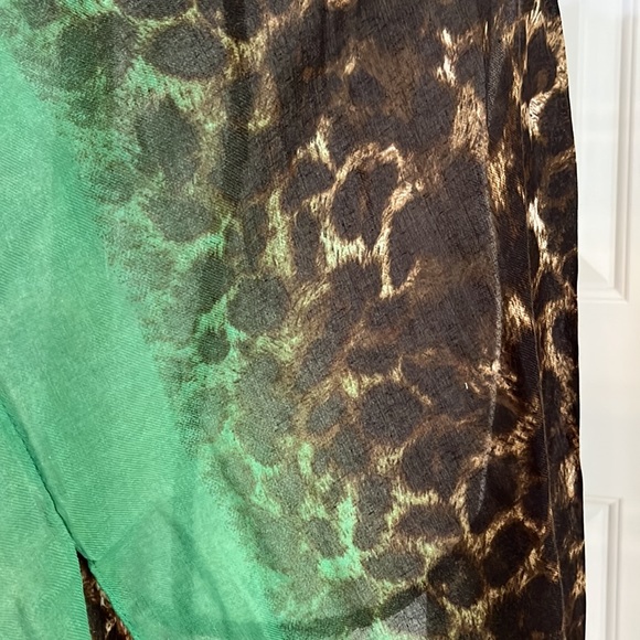 Chita print with green border kimono - Picture 5 of 5